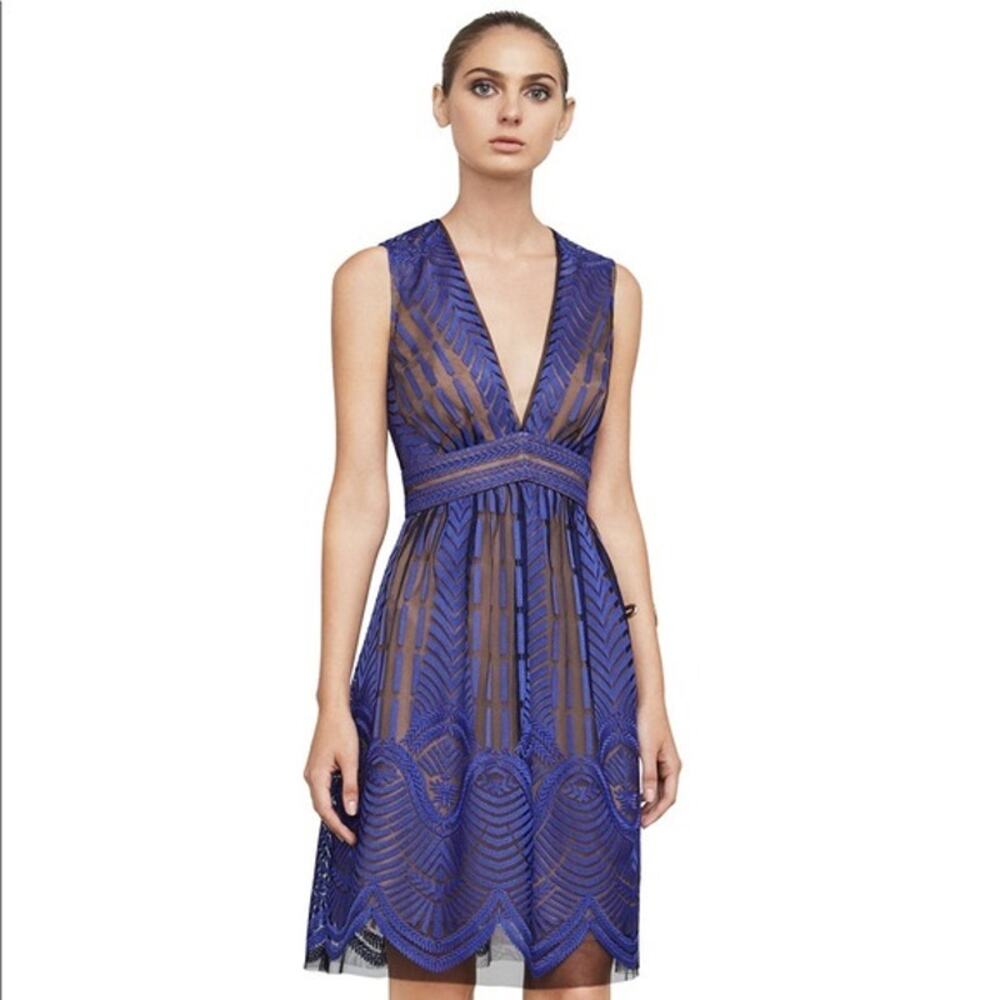 BCBGMAXAZRIA KELLYN EMBROIDERED DRESS SIZE 2